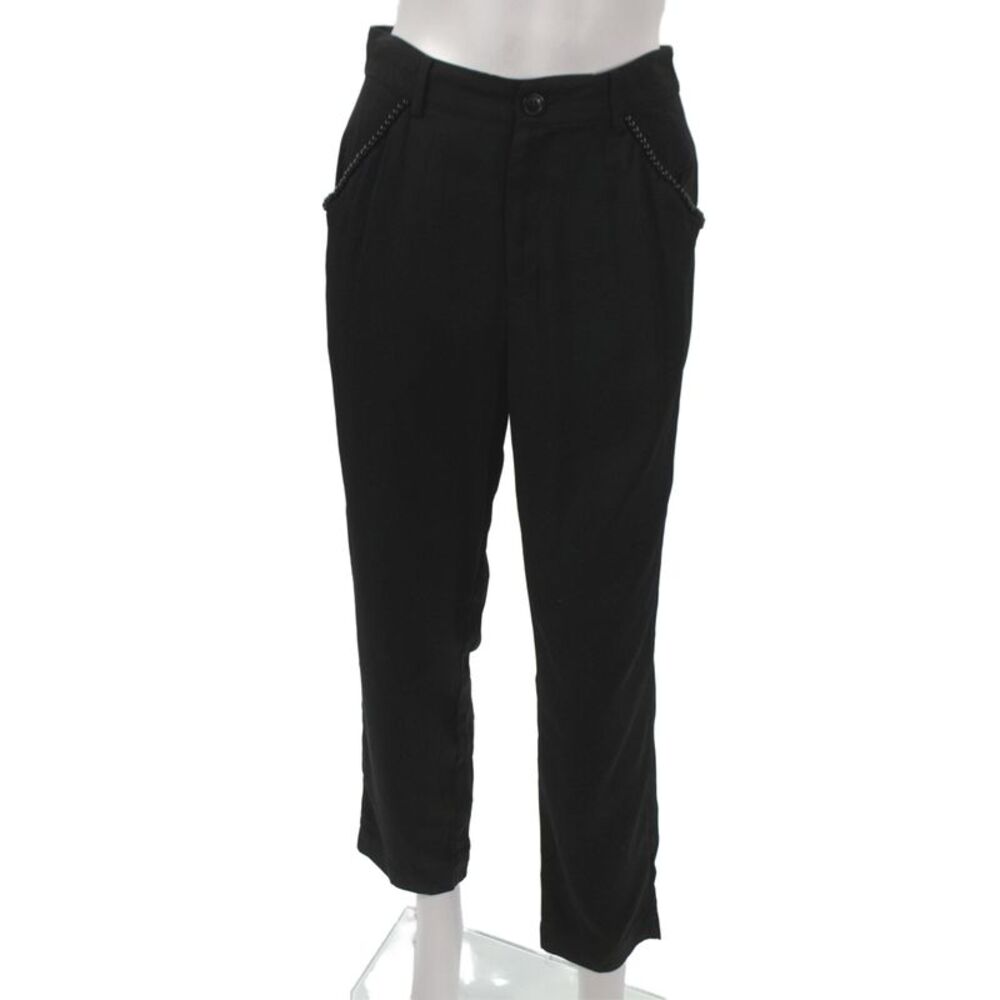 Cami Womens Dress Pants Black Viscose Button Inseam 25 Size 2